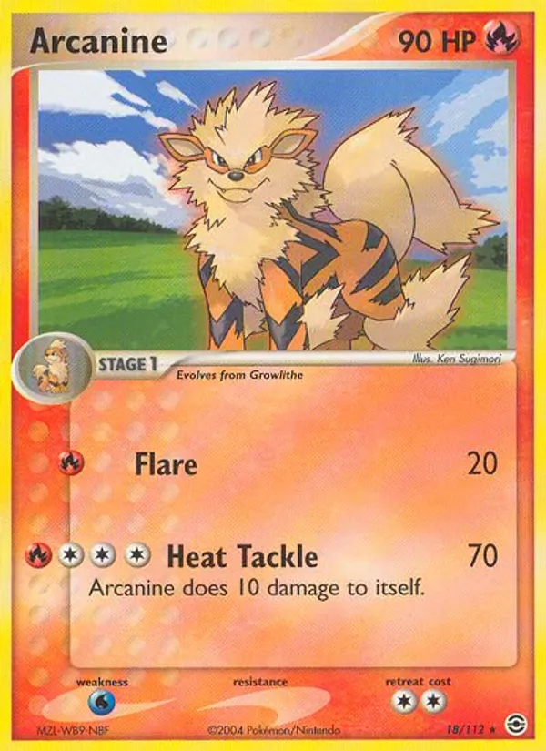 Arcanine - FireRed & LeafGreen Pokemon Card