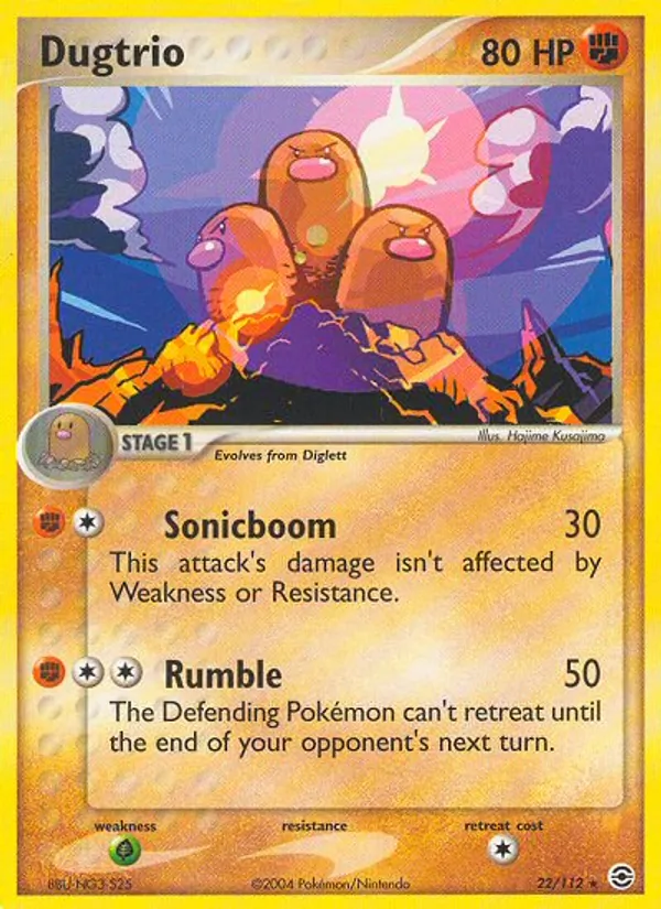 Dugtrio - FireRed & LeafGreen Pokemon Card