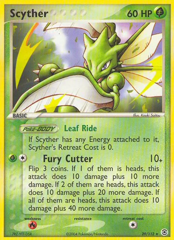 Scyther - FireRed & LeafGreen Pokemon Card