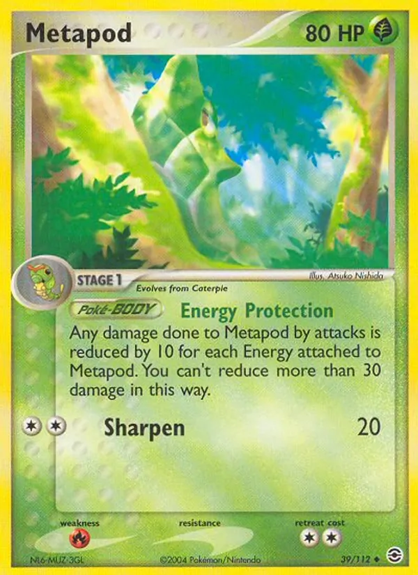 Metapod - FireRed & LeafGreen Pokemon Card