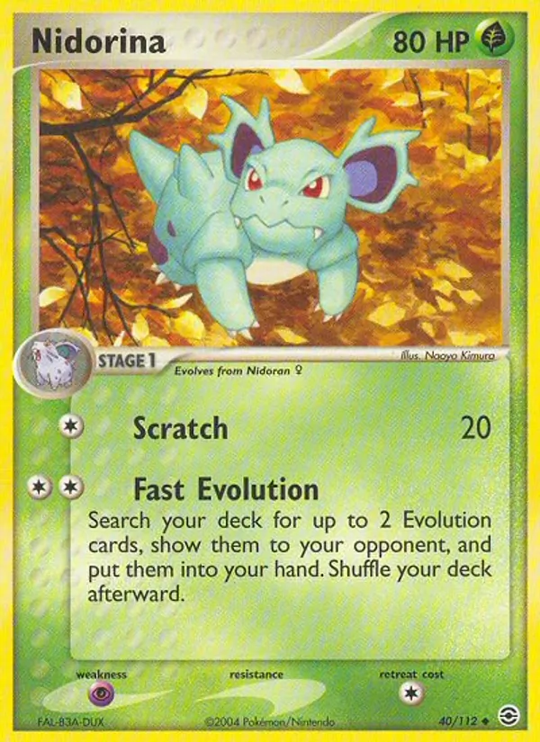 Nidorina - FireRed & LeafGreen Pokemon Card