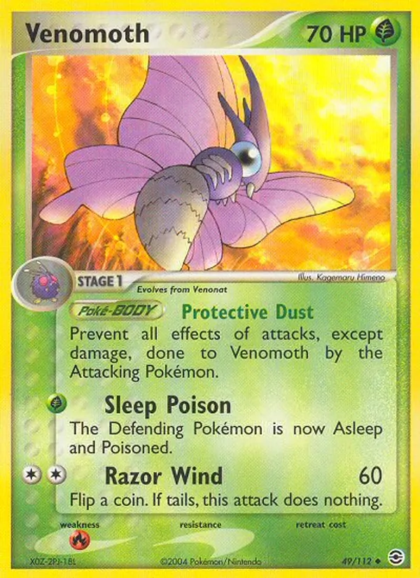 Venomoth - FireRed & LeafGreen Pokemon Card