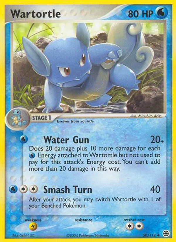 Wartortle - FireRed & LeafGreen Pokemon Card