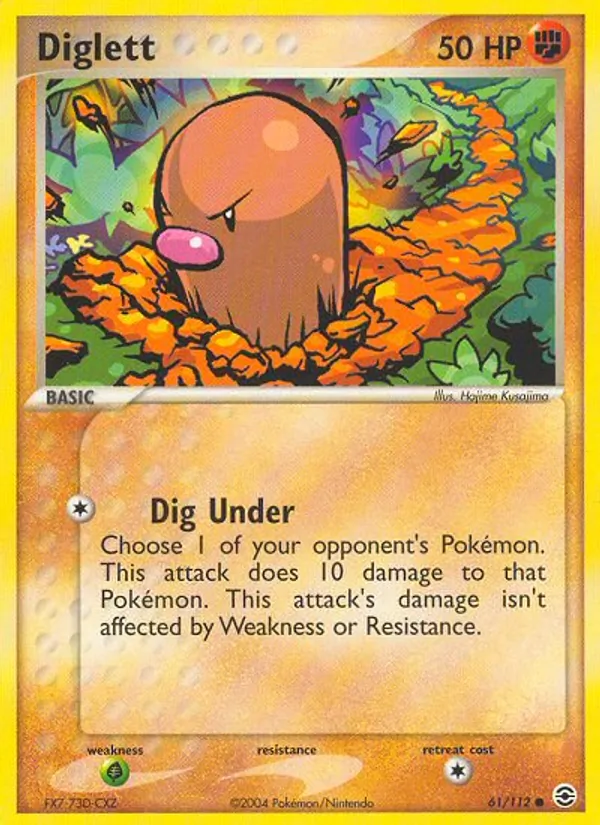 Diglett - FireRed & LeafGreen Pokemon Card