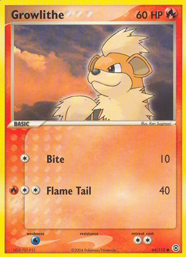 Growlithe - FireRed & LeafGreen Pokemon Card