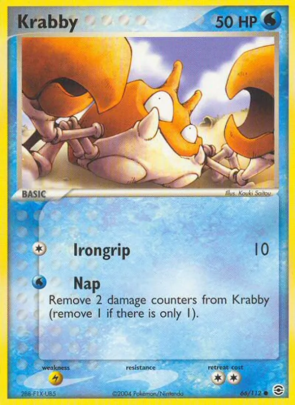 Krabby - FireRed & LeafGreen Pokemon Card