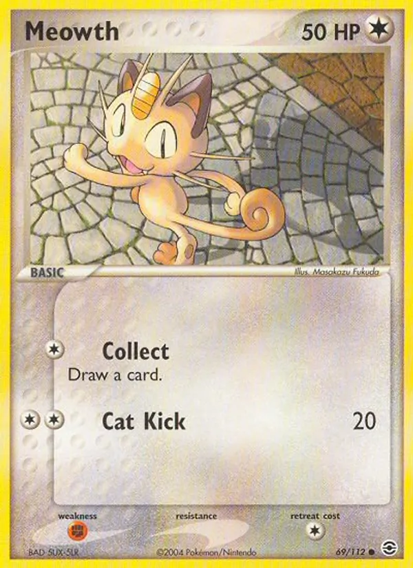 Meowth - FireRed & LeafGreen Pokemon Card