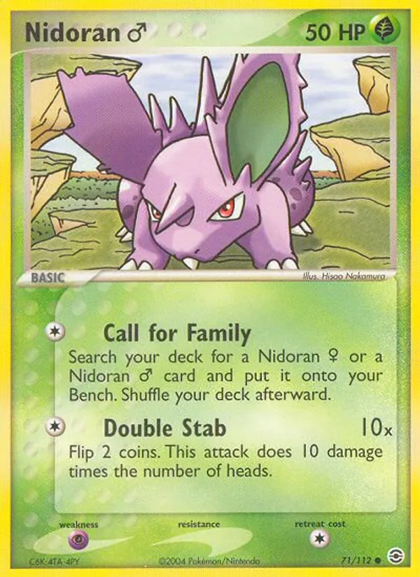 Nidoran♂ - FireRed & LeafGreen Pokemon Card