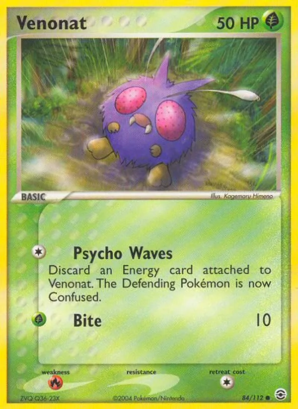 Venonat - FireRed & LeafGreen Pokemon Card
