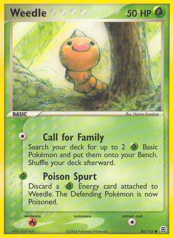 Weedle - FireRed & LeafGreen Pokemon Card