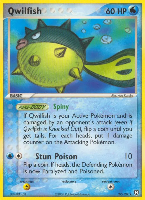 Qwilfish - Team Rocket Returns Pokemon Card
