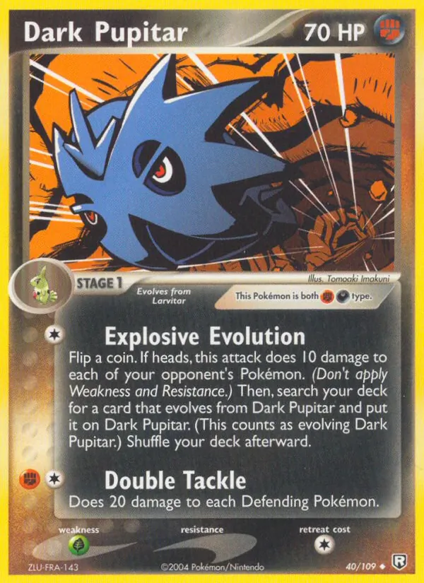 Dark Pupitar - Team Rocket Returns Pokemon Card