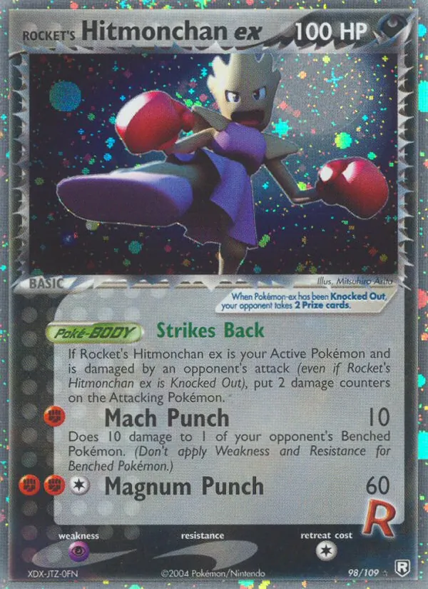 Rocket's Hitmonchan ex - Team Rocket Returns Pokemon Card