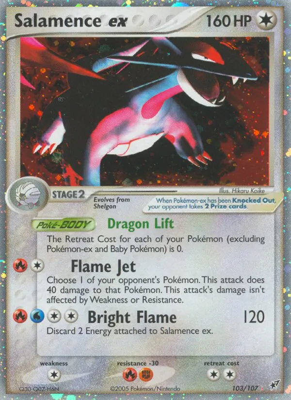 Salamence ex - Deoxys Pokemon Card