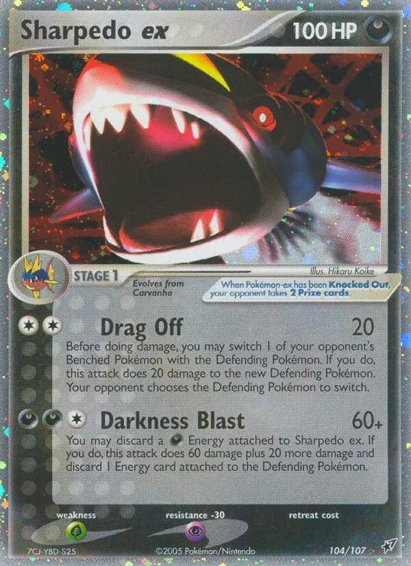 Sharpedo ex - Deoxys Pokemon Card