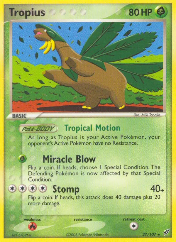 Tropius - Deoxys Pokemon Card