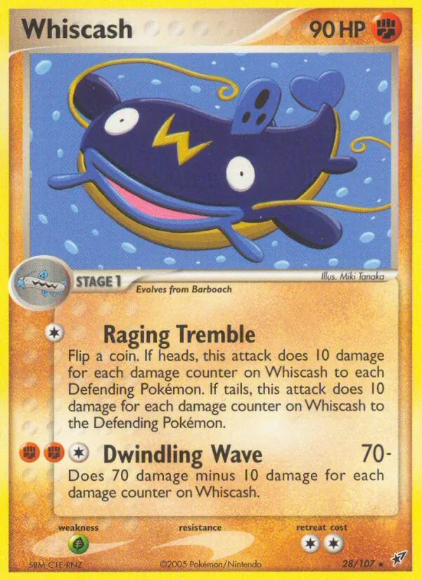 Whiscash - Deoxys Pokemon Card