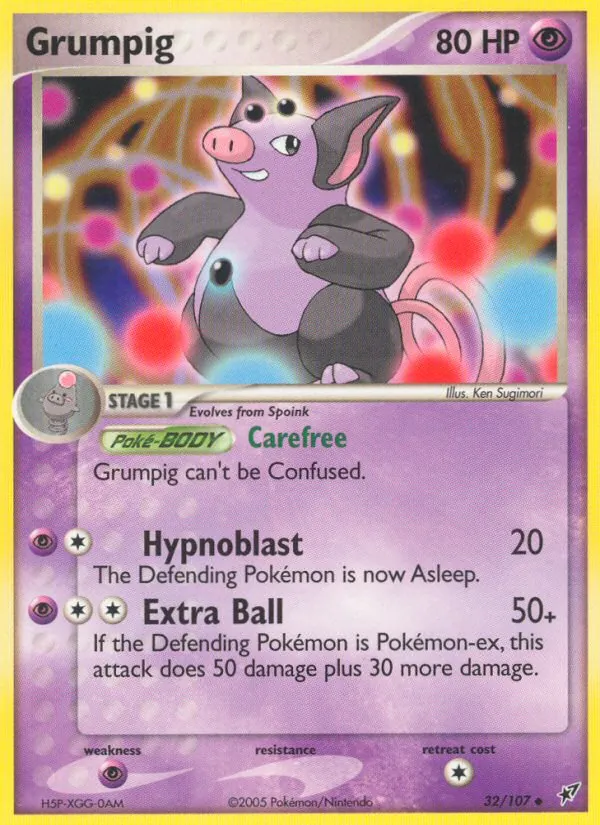 Grumpig - Deoxys Pokemon Card