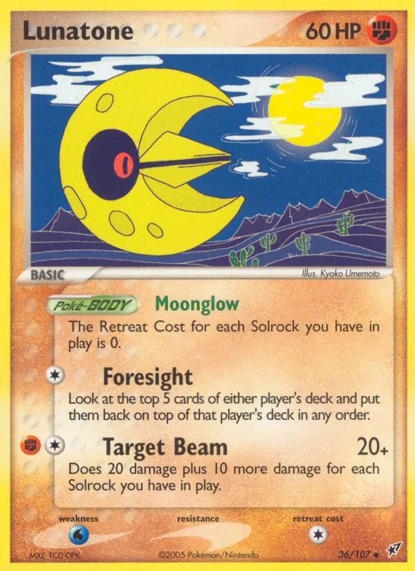 Lunatone - Deoxys Pokemon Card
