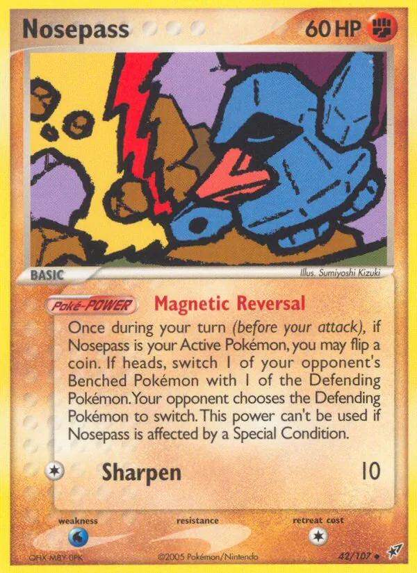 Nosepass - Deoxys Pokemon Card