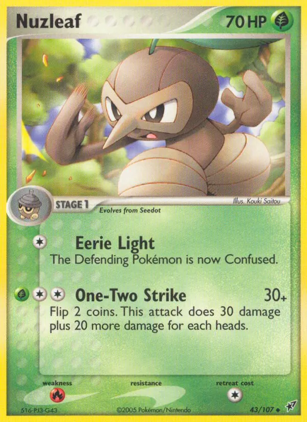 Nuzleaf - Deoxys Pokemon Card