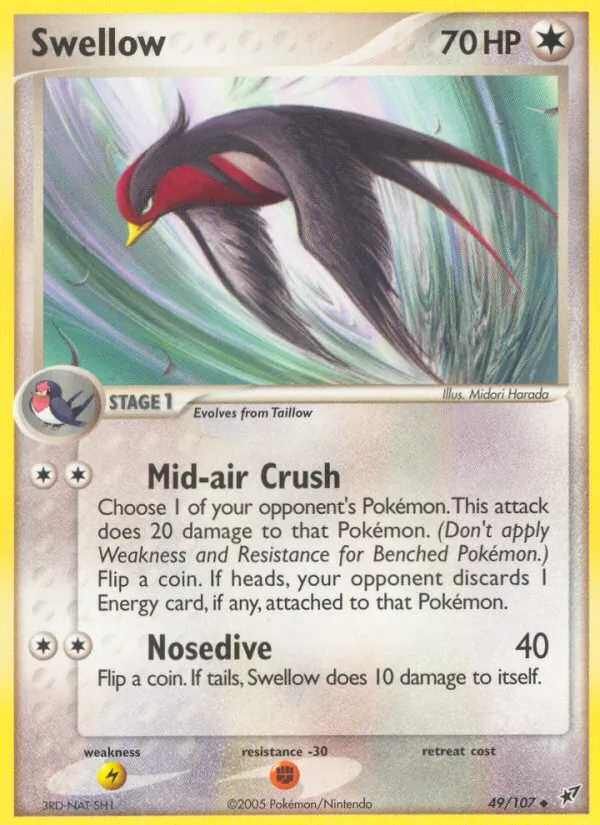 Swellow - Deoxys Pokemon Card