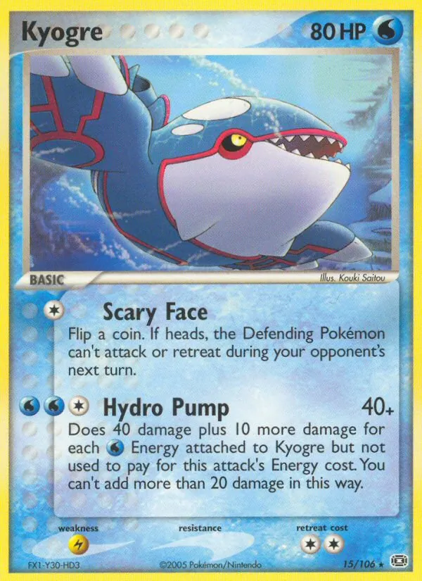 Kyogre - Emerald Pokemon Card