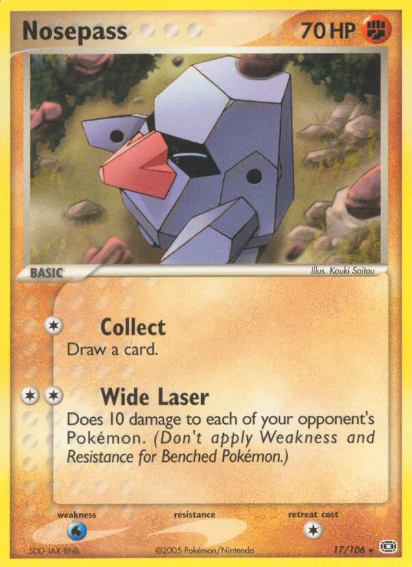 Nosepass - Emerald Pokemon Card