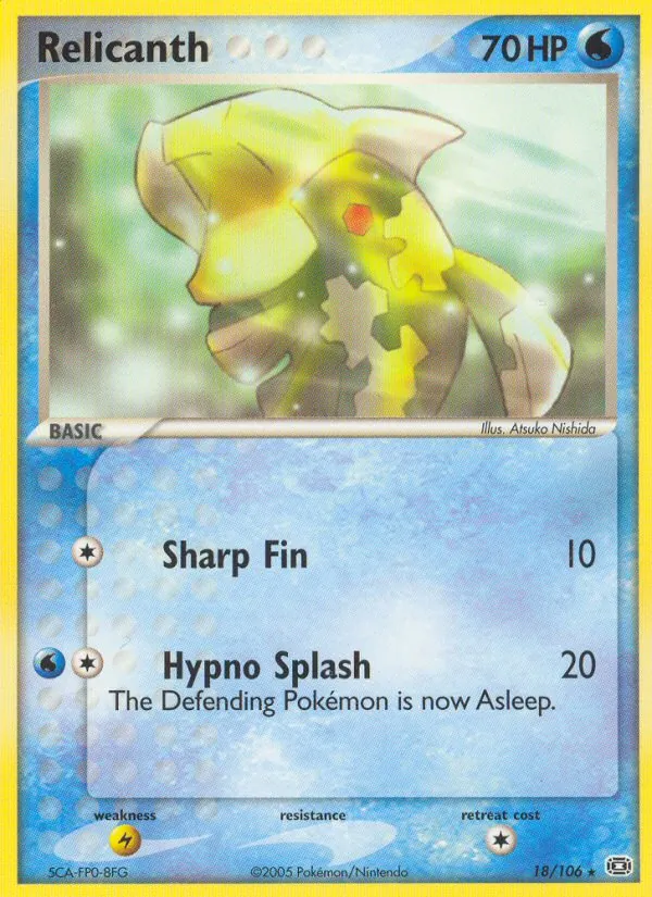 Relicanth - Emerald Pokemon Card