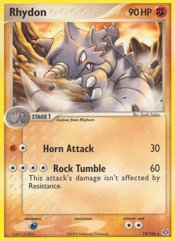 Rhydon - Emerald Pokemon Card