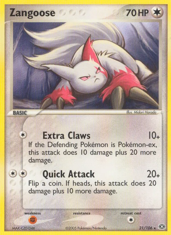 Zangoose - Emerald Pokemon Card