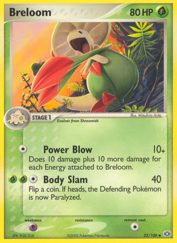 Breloom - Emerald Pokemon Card