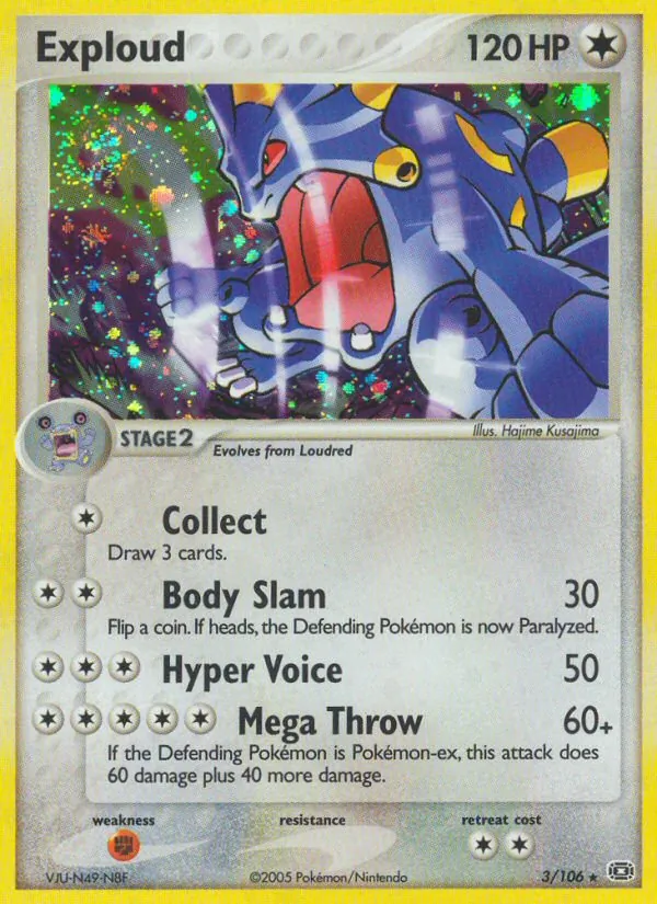 Exploud - Emerald Pokemon Card