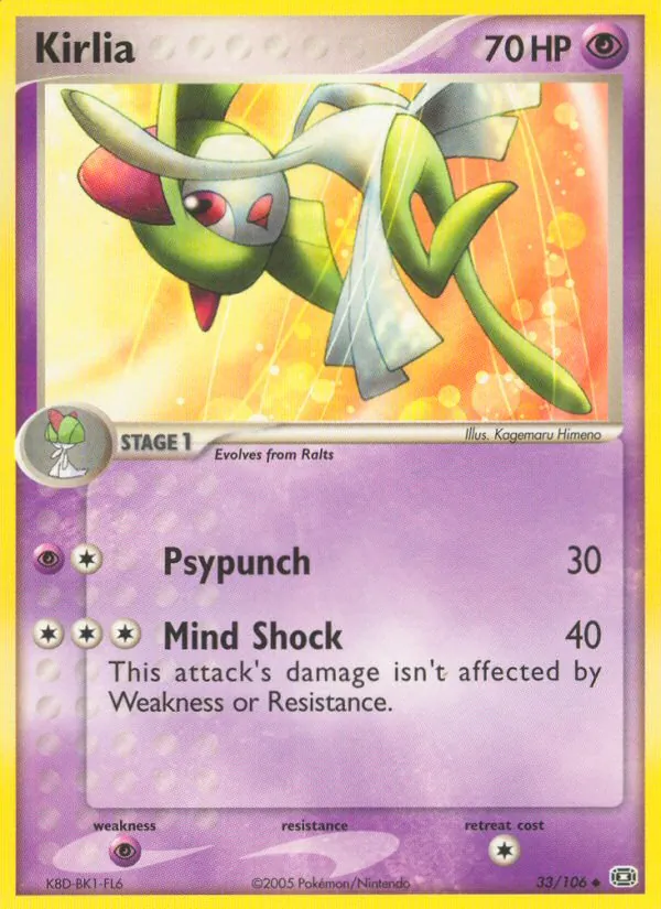 Kirlia - Emerald Pokemon Card