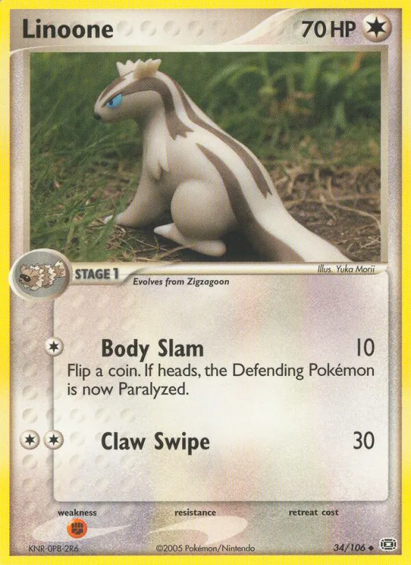 Linoone - Emerald Pokemon Card