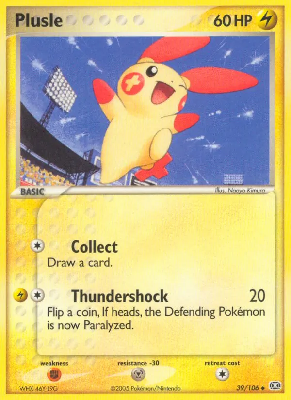 Plusle - Emerald Pokemon Card