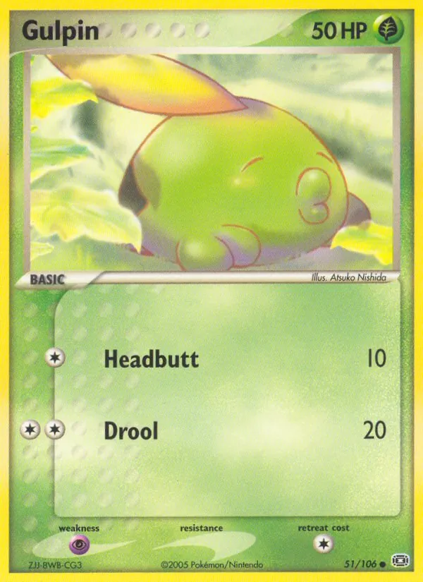 Gulpin - Emerald Pokemon Card