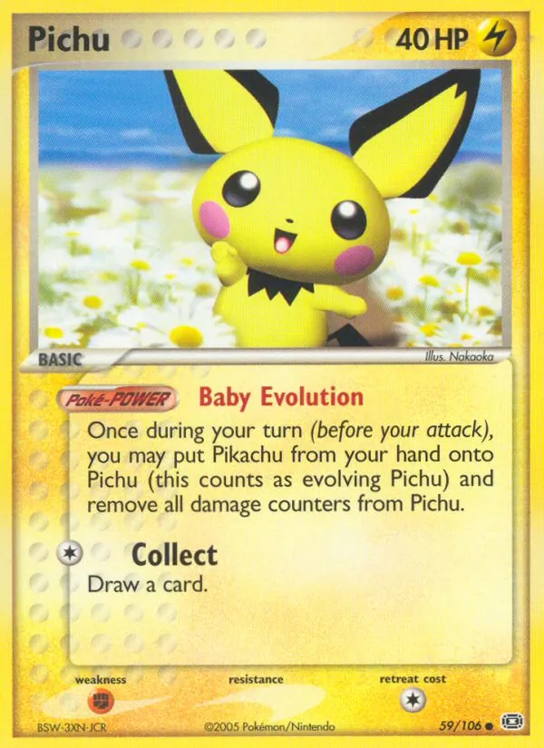Pichu - Emerald Pokemon Card