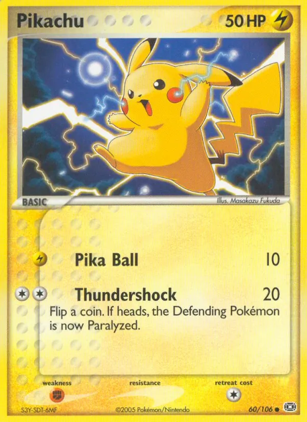 Pikachu - Emerald Pokemon Card