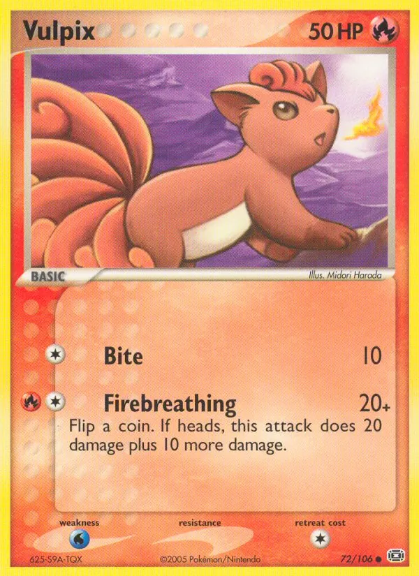 Vulpix - Emerald Pokemon Card
