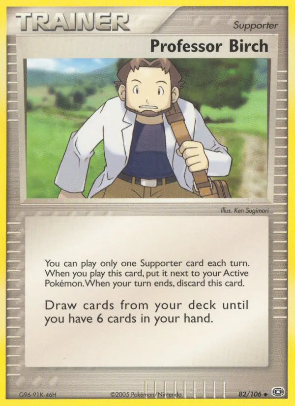 Professor Birch - Emerald Pokemon Card