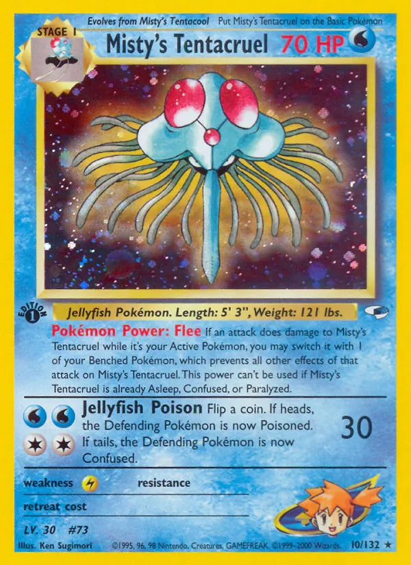 Misty's Tentacruel - Gym Heroes Pokemon Card