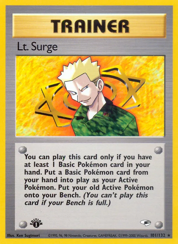 Lt. Surge - Gym Heroes Pokemon Card