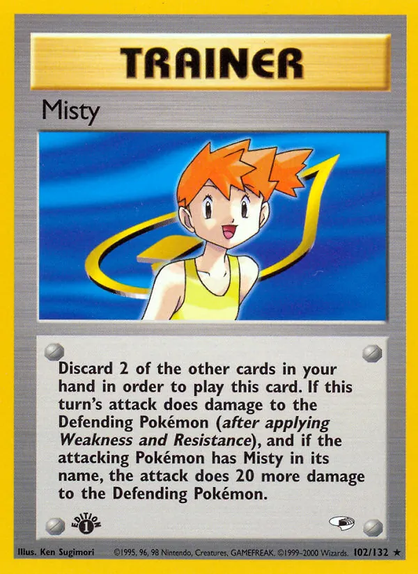 Misty - Gym Heroes Pokemon Card