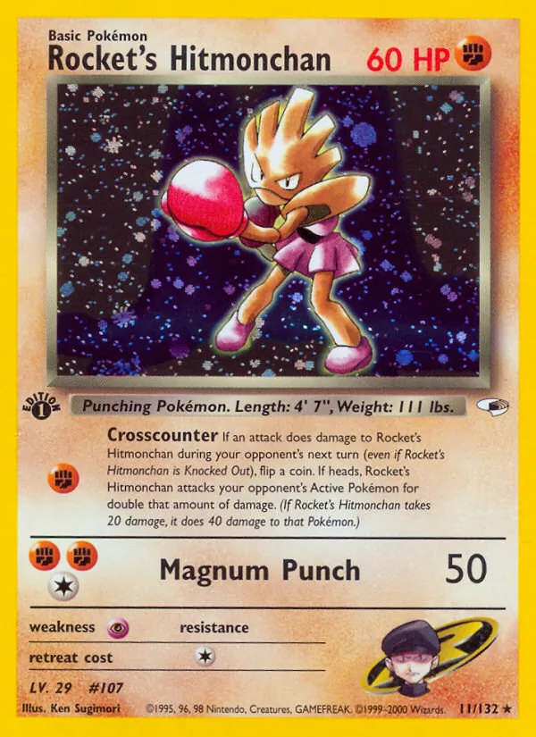 Rocket's Hitmonchan - Gym Heroes Pokemon Card