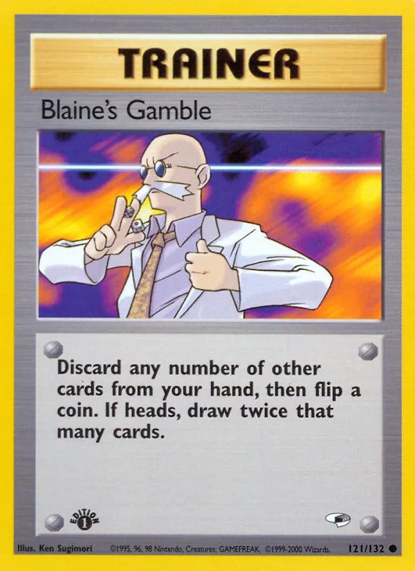Blaine's Gamble - Gym Heroes Pokemon Card