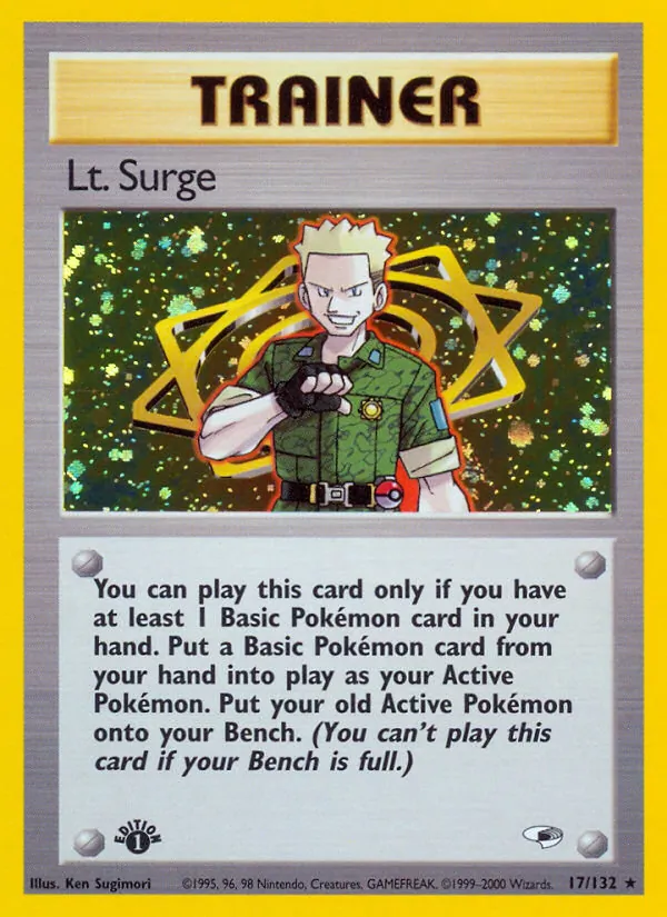 Lt. Surge - Gym Heroes Pokemon Card
