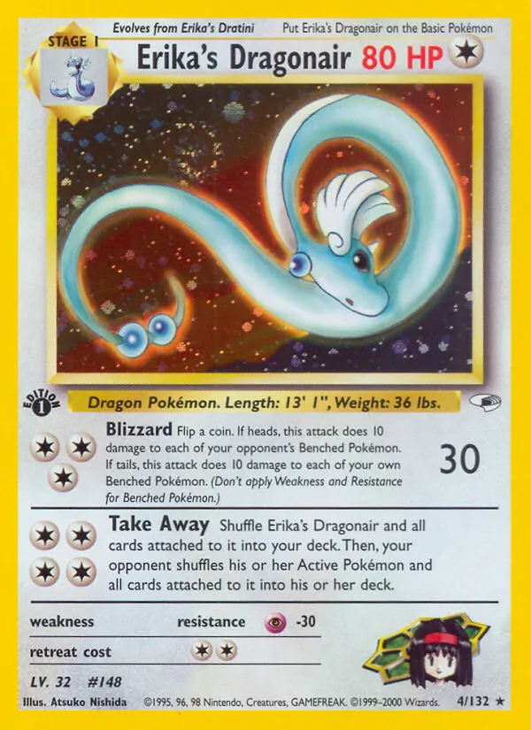Erika's Dragonair - Gym Heroes Pokemon Card