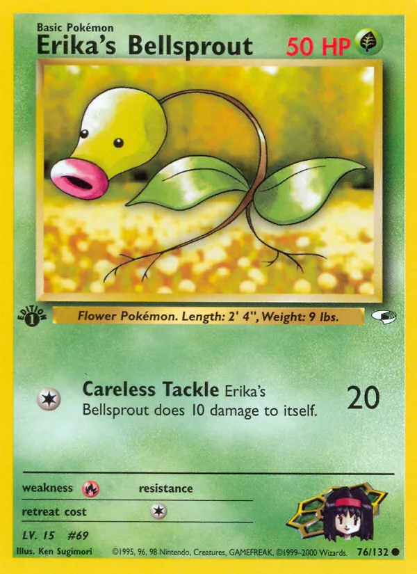 Erika's Bellsprout - Gym Heroes Pokemon Card