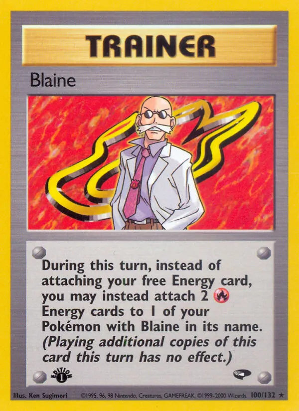 Blaine - Gym Challenge Pokemon Card